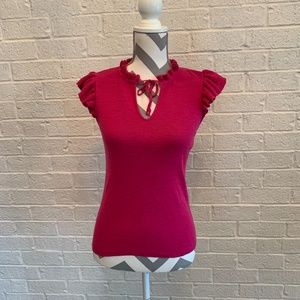 Ann Taylor Loft Hot Pink Knit Top